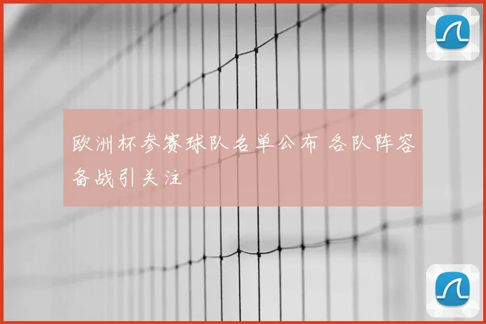 欧洲杯参赛球队名单公布 各队阵容备战引关注